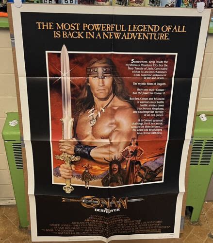 Conan The Destroyer Original Movie Poster Arnold Schwarzenegger Grace ...