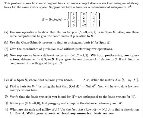 Solved This problem shows how an orthogonal basis can make | Chegg.com