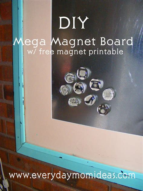 DIY Mega Magnet Board (with free magnet printable) - Everyday Mom Ideas