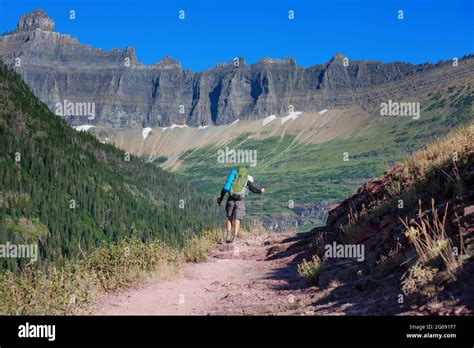 Hike in Glacier National Park, Montana Stock Photo - Alamy