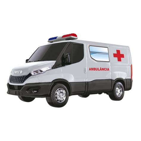 Carrinho De Brinquedo Ambulância Iveco Usual Acessórios Submarino