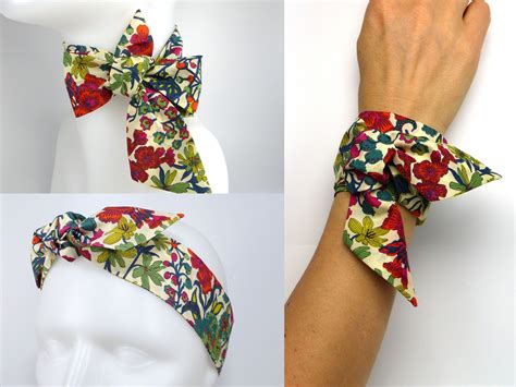 En Twilly Liberty Bandeau Cheveux Bracelet Foulard Headband