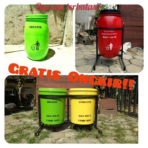 Jual Gratis Ongkir Se Jawa Tempat Sampah Organik Non Organik Ember