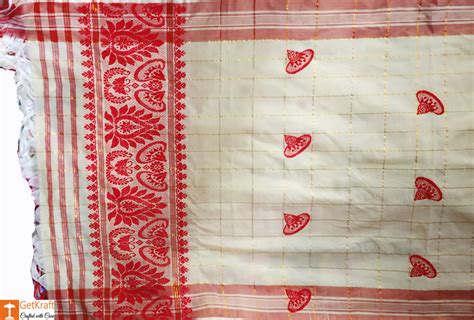 Assamese Gamosa Pat Silk 632gamosasilk Gamosahandmade Gam