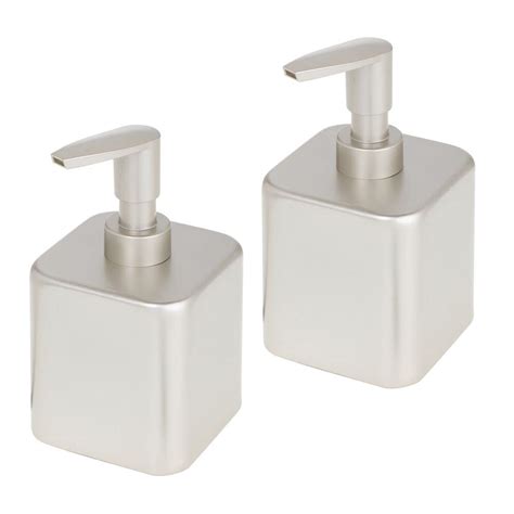 Mdesign Compact Square Metal Refillable Liquid Soap Dispenser Pump