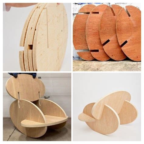 Four Different Types Of Wooden Furniture Made Out Of Plywood