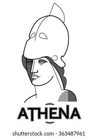 Logo Contour Athena Vector Illustration Stock Vector (Royalty Free) 363487961 | Shutterstock