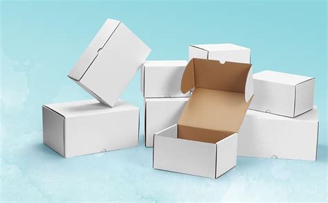 Wiftrey 6x4x4 Shipping Boxes 25 Pack For Small Business White Small