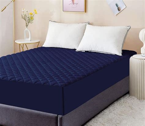 Buy Blue Fitted Waterproof Mattress Protector (King Size, 78 x 72 Inch ...