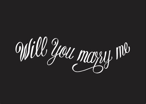 Free Vector Will You Marry Me Typography Design Typography Design