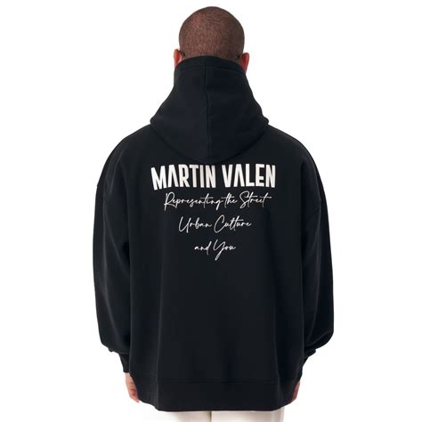 Slogan Puff Printed Mens Extra Oversized Hoodie Martin Valen