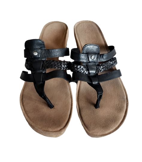 Ugg Maddie Cork Wedge Thong Sandals Women S Size 10 B Gem