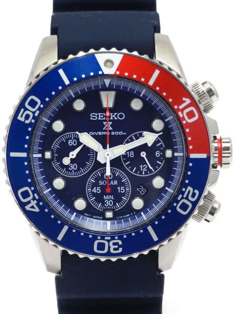 Seiko Seiko Prospex Diver Chronograph Ssc783 V175 0ey0 0d Mens Solar Quartz 1 Week