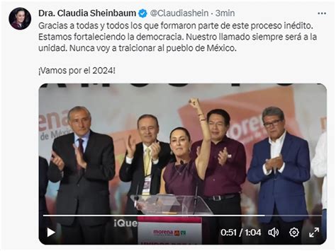 En Vivo “nunca Voy A Traicionar Al Pueblo De México” Asegura Claudia Sheinbaum Infobae