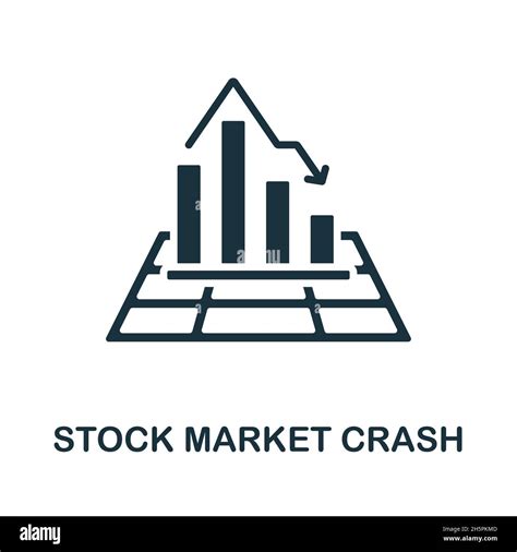 Stock Market Crash icon. Monochrome sign from economic crisis ...