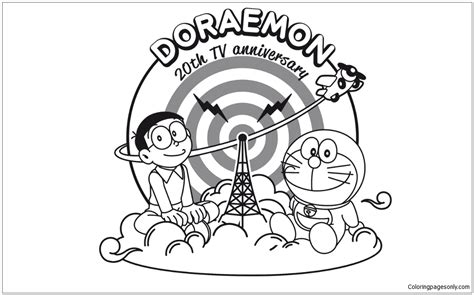 Doraemon and Nobita 3 Coloring Page - Free Printable Coloring Pages