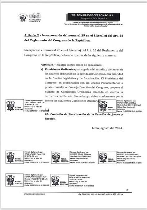 Waldemar Cerrón Presenta Proyecto Para Perseguir A Jueces Y Fiscales