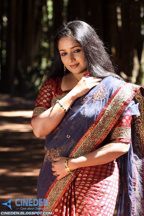 CineDen Kavya Madhavan Hot Stills In Saree