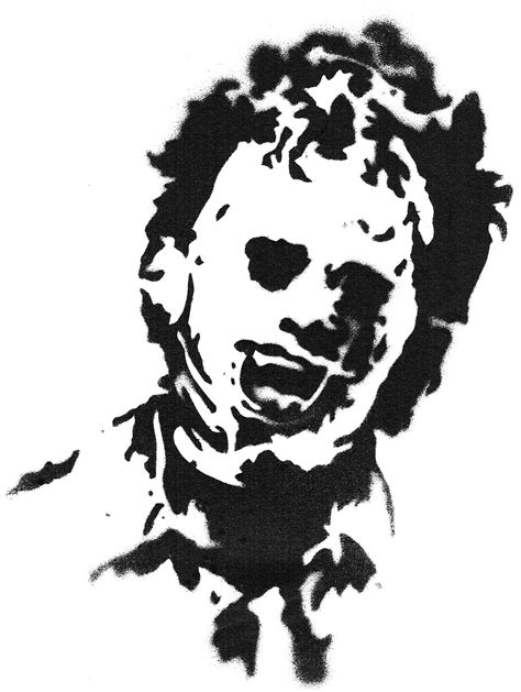 Leatherface Pochoir by RealPlastro on DeviantArt