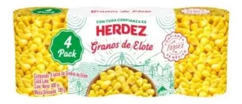 Granos De Elote Dorado Herdez Pack Con 4 Latas De 400 G C U MercadoLibre