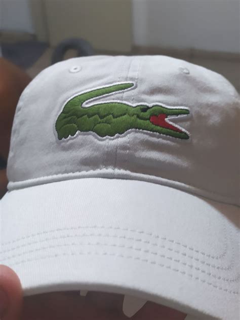 Boné Lacoste Big Croc Branco Original Última Unidade 50257099 enjoei