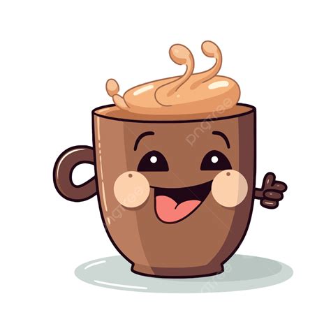 National Coffee Day Clipart Cute Cartoon Coffee Cup Vector National