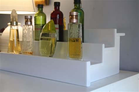 White Perfume Bottle Display Cologne Bottle Shelf Wood Shelf Etsy