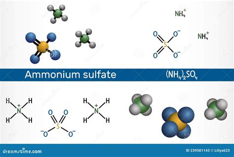 Molécula De Sulfato De Amonio Sulfato De Amonio Es Sal Sulfato