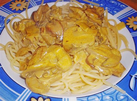 Spaghetti mit Champignon Sahne Soße von karaburun Chefkoch de