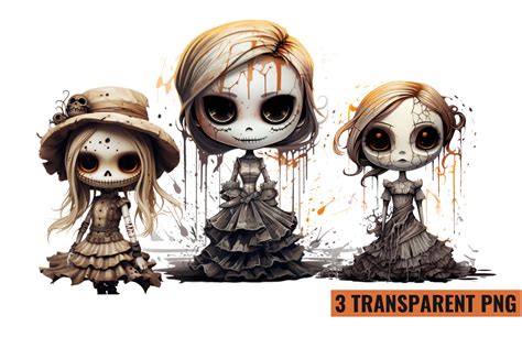 Spooky Dolls Clipart Sublimation Graphic By CraftArt Creative Fabrica