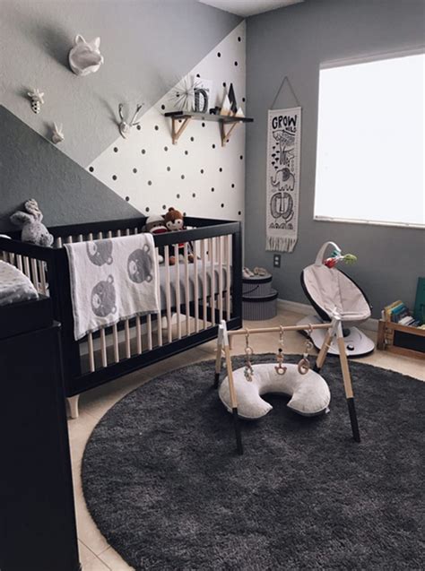 Neutral Grey Nursery With Zoo Themes Homemydesign