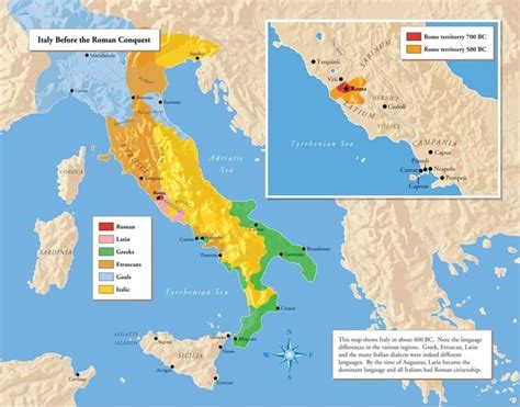 Rome Territory 700 BC Rome Territory 500 BC Italy Before The Roman