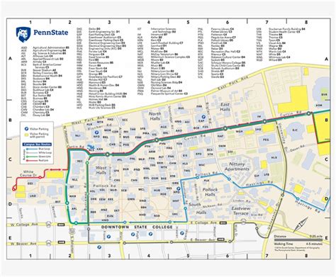 Penn State Campus Map Printable