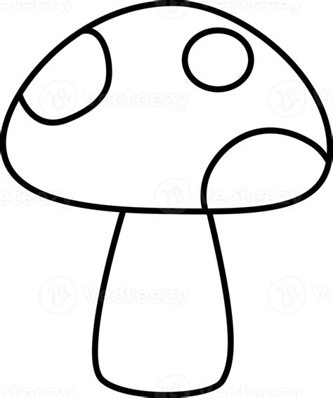 Mushroom Outline hand drawn 20695706 PNG