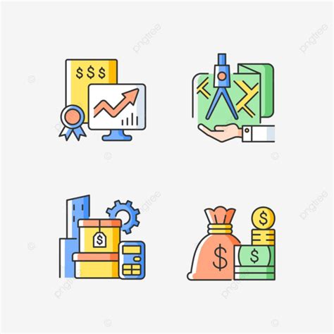 Assets Management Rgb Color Icon Outline Line Web Vector Outline Line