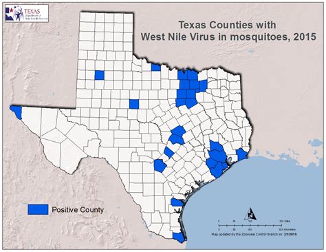 2015 Texas West Nile Virus Maps Texas DSHS