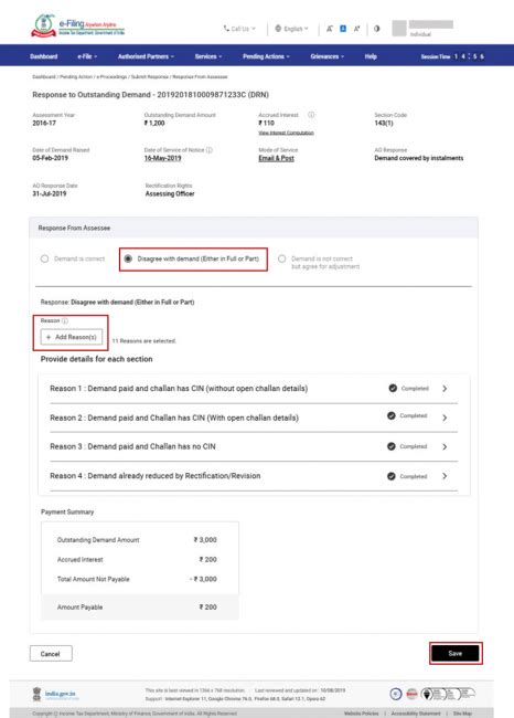 E Proceedings User Manual Income Tax Department