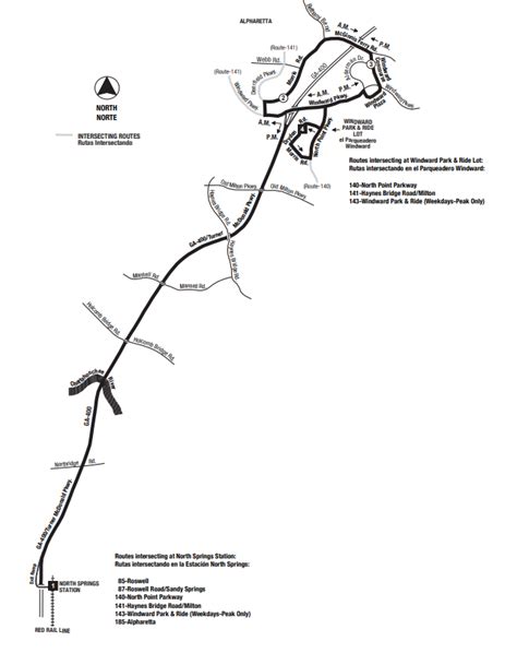 Marta Bus Route No 143 Windward Park Ride Vice Versa In Atlanta