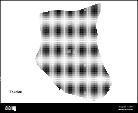 Vector Halftone Dotted Map Of Tokelau Country For Your Design Travel