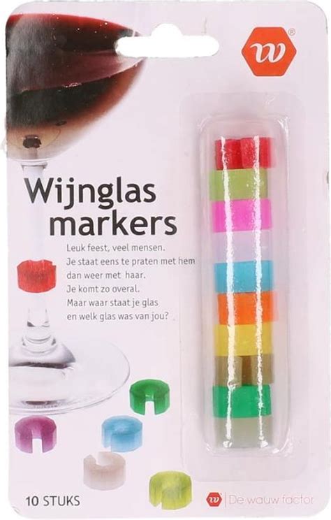 Wijnglas Markers Gekleurd Stuks Wijnringen Wijnglas Herkennen