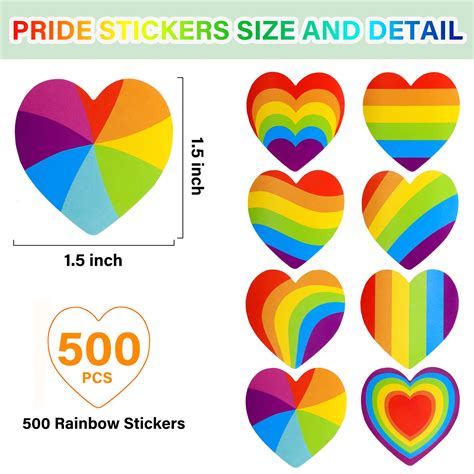 Snapklik 50 Pack Pride Flags And 500Pcs Pride Stickers Mini