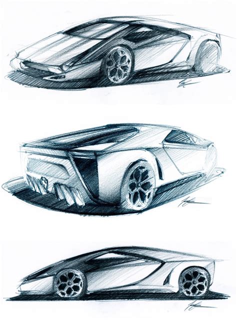 Industrial Design Sketches Car