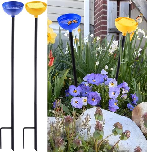 Big Bee Watering Stations 2 Pcs Metal Butterfly Water