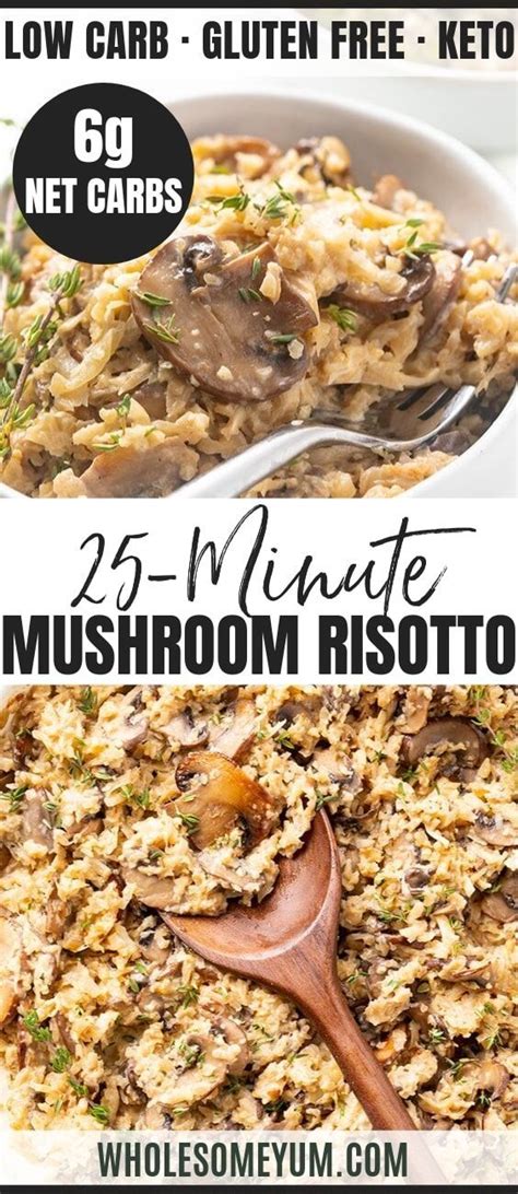 Creamy Keto Mushroom Cauliflower Risotto Recipe See How To Make