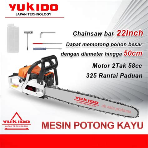 MESIN CHAINSAW GERGAJI MESIN 22 INCHI Chain Saw 22 Inch Mesin