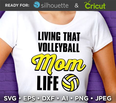 Living That Volleyball Mom Life Svg Volleyball Mom Svg File Etsy