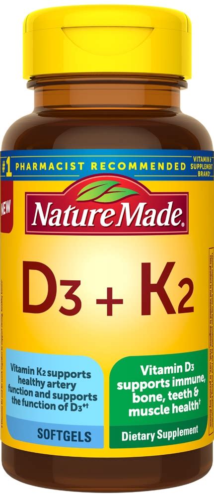 Nature Made Vitamin D3 K2 30 Softgels Vitacost