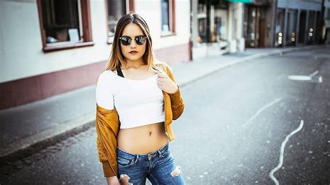 Free Download Hd Wallpaper Bare Midriff Crop Top Belly Belly Button Low Rise Jeans