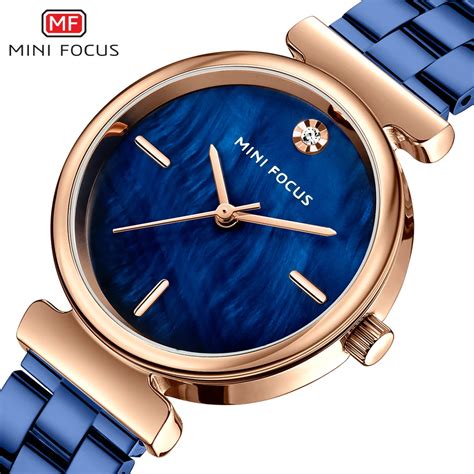 Minfocus Rel Gio Azul Feminino Mostrador De Superf Cie Rel Gio De