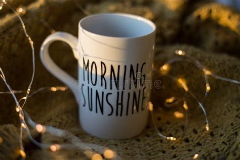 Morning Sunshine Cup with Coffee Stock Photo - Image of shiny ...